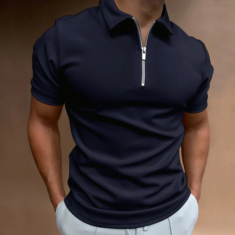 JAXON - Polo T-Shirt mit Reißverschluss